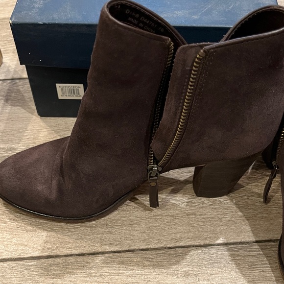 Cole Haan Dark Brown Suede Boots - Picture 2 of 3